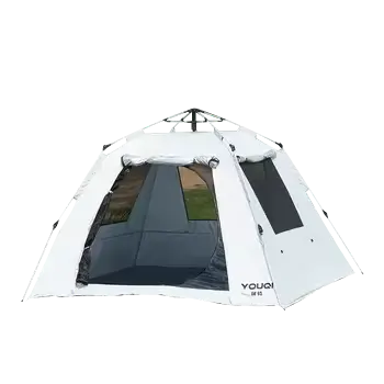 Quadrato esagonale esterno argento tenda in gomma a baldacchino rivestito con crema solare campeggio parasole da Picnic