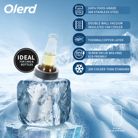Gobelet isotherme réutilisable en acier inoxydable de 16 oz avec refroidisseurs de vin et de cola intégrés, bouteille d'eau sous vide, chic et élégante