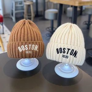 Children Knitted Wool Hat Winter Warm Windproof Beige Khaki Caramel 52-54cm Unisex Japan And Korean Style - Product Image 2