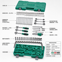 Ensemble de douilles à cliquet robustes de 151 pièces, kit d'outils de réparation automobile professionnel, ensembles d'outils à main pour la maison