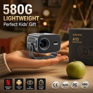 Mini Proyector Portátil AOKANG para Niños, Regalo con Android 14, <span class=keywords><strong>Netflix</strong></span> HD, 580g, Ligero, Proyector Inteligente de Bolsillo para el Hogar - Product Image 1