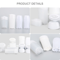 Vente en Gros Stock Unique Forme Ovale Déodorant Bâton Contenant BalmTube Emballage 15g 30g 45g Clair Noir Rose