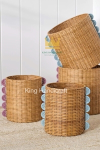 Organizador de Ropa de Ratán Hecho a Mano, Cesta de Almacenamiento Moderna, Color, Forma y Logotipo Personalizables, Organizador Multiusos para Habitación Infantil - Product Image 4