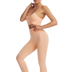 Soutien-gorge sexy sans couture personnalisé OEM vêtements de sport 2 pièces ensembles de yoga dos nu ensembles d'entraînement à fort impact pour les femmes <span class=keywords><strong>ensemble</strong></span> de gymnastique de haute qualité pour les femmes - Product Image 6