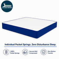 Matelas à ressorts ensachés emballés individuellement sous vide, Fourniture directe d'usine, Personnalisation OEM et ODM disponible