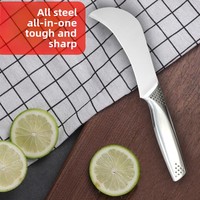 RVS klein fruitmes 140mm lemmet modern minimalistisch design voor het snijden en schillen van bananen, groenten en jackfruit, voor thuisgebruik