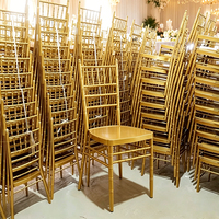 Chaises empilables en métal Chiavari pour événements de mariage et hôtels – Prix de gros promotionnel