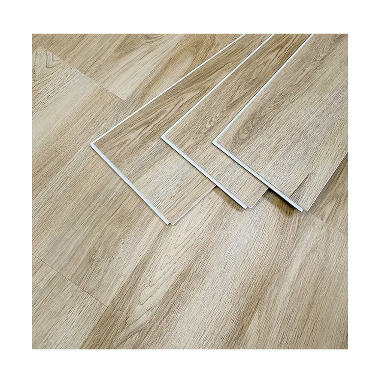 Lantai PVC Tiongkok vinil plastik serat kayu SPC lantai tahan air ruang tamu