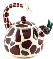 Bouilloire à thé en céramique girafe, ustensile à thé sonore