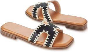 Sandalias de <span class=keywords><strong>Playa</strong></span> Estilo Hada para Mujer, de Alta Calidad, con Punta Cuadrada, Suela de Goma, Remaches, Cristales, Ligeras, Casuales, para Exteriores - Product Image 2