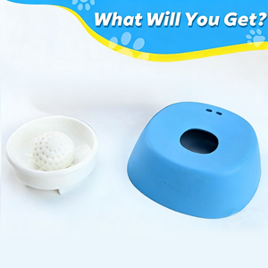 New Slow Feeder Dog Cat Bowl for Bone Broth, Spill-proof Licking Bowl for Liquid Treats, Interactive Entertainment Toy <b>Ball</b> - Product Image 4