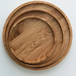 Plateau en bois rectangulaire, plateau de service personnalisé pour le café et le thé, grand plateau de service pour les fruits et les aliments - Product Image 1