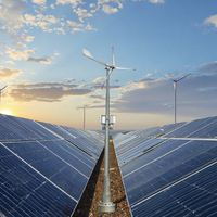 Générateur d'éolienne à système hybride domestique HLD 5kw 48v 230V 380V avec batterie au lithium-ion