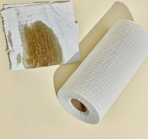 Tıbbi/mutfak için ıslak/kuru güçlü yağ/su emme bozunur tozsuz malzeme kullanılan Scrim takviyeli % kağıt rulolar - Product Image 1