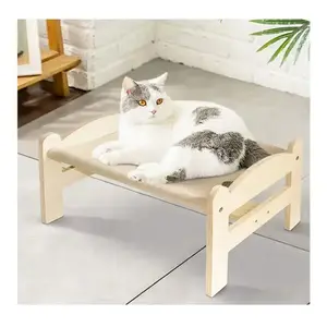 Fengmu tendance produits pour animaux de compagnie meilleurs vendeurs chat villa antistatique bois orthopédique chien lits lit pour animaux de compagnie chat hamac