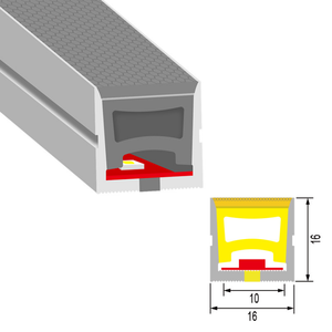 Tira de Luz LED de Neón Flexible Antideslumbrante de 16x16 mm, DC24V 3000K, Silicona, IP65, Resistente al Agua - Product Image 5