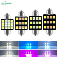 Ampoules LED Canbus Festoon C10W C5W 3 couleurs 31mm 36mm 39mm 41mm 12V pour éclairage intérieur de voiture, plafonnier, coffre et plaque d'immatriculation