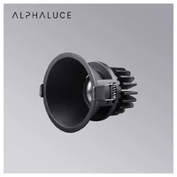 Spotlights LED 3 pouces sans rebord visible 10W COB anti-éblouissement Downlight Dali 20 Watts 4000K Blanc Corps Blanc Encastré