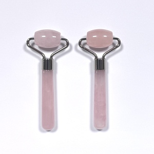 Wholesale Small Face Massage Reduce Wrinkle rose quartz <b>jade</b> <b>roller</b> - Product Image 3