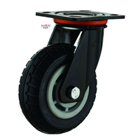 PENJUALAN TERBATAS Roda Caster Polyurethane/Nylon/Polypropylene Tugas Berat Kapasitas Beban 100kg, Putar dengan Rem untuk Troli