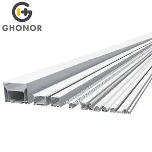 3m PVC Lid U Led Profiles Wall Aluminium Extrusion Profile For Led Strip Linear Light Box Bar Lighting Strips Waterproof