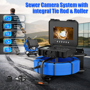 Caméra d'inspection de tuyau 10 "DVR 100M avec clavier Trolley Tige de traction <span class=keywords><strong>Endoscope</strong></span> de <span class=keywords><strong>canalisation</strong></span> d'égout 512HZ Compteur de compteur à nivellement automatique - Product Image 2