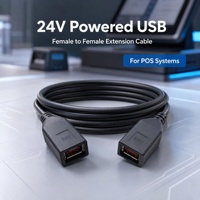 Kabel Transfer Data dan Pengisian Daya Mesin POS Printer USB 24V Female ke Female