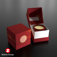 Boîte en carton rigide carrée de luxe sur mesure pour conteneur de bougie vide avec couvercle et solution d'emballage cadeau