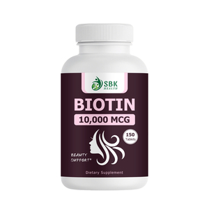 Good Price 10000 mcg Biotin <b>Tablets</b> Beauty Supplement Supports Immunity for Energy Production and Healthy Hair Skin and Nails - Product Image 1