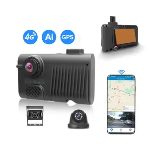 Ultravision ai video Viễn Thông 4G Dashcam DMS GPS video trực tiếp giám sát 4 kênh Dash Cam