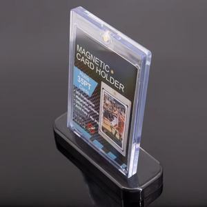 New Plastic Business <b>Card</b> Protection Premium Universal <b>Display</b> <b>Stand</b> Holder with 35pt 55pt 75PT 100PT 130PT <b>Card</b> Bricks - Product Image 2