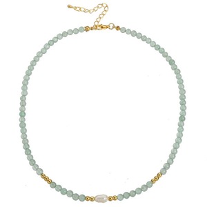 Collier de perles d'eau douce en pierre naturelle, petites perles de 2-3 mm, chaîne d'extension, cadeau tendance, bijoux pour femmes, vente en gros - Product Image 6