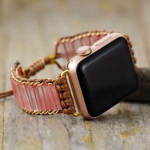 Meilleure vente <span class=keywords><strong>Bracelet</strong></span> respirant en quartz naturel réglable <span class=keywords><strong>Bracelet</strong></span> de montre pour <span class=keywords><strong>Apple</strong></span> Series 1-8 Spiritual Jewelry for Woman - Product Image 3