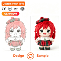 Boneka Plush Kartun Lucu Desain Asli Logo Kustom Warna-warni Bahan Katun PP Lembut OEM Merek Merchandise Pasokan Grosir Hadiah untuk Anak Perempuan Bersertifikat CE