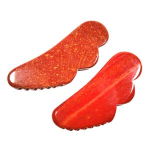 DIY a granel Mookaite jaspe facial guasha herramienta ala dentada buena para la salud guastone - Product Image 1