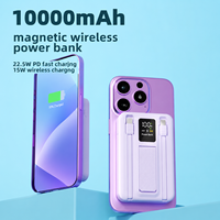 Batterie externe sans fil personnalisée 10000mah, bloc d'alimentation portable, charge rapide magnétique 22.5W, banques d'alimentation à charge rapide