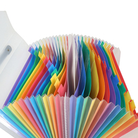 Toptan yüksek kaliteli plastik 24 cep A4 boyutu genişleyen dosya çantası ofis malzemeleri için plastik saplı ve toka ile okul