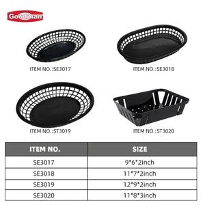 Cestas de fritura ovaladas modernas de PP ecológicas para presentación de comida de restaurante - Product Image 3