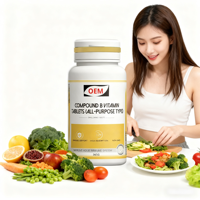 Comprimés de vitamine B polyvalents - Riches en B1, B2, B6, B12, B3, B5 et acide folique