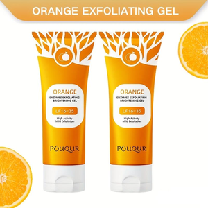Groothandel 100g Oranje Enzym Gezichtsreiniger Kurkuma Lotion Olie Vitamine C <span class=keywords><strong>Whitening</strong></span> Exfolierende <span class=keywords><strong>Gel</strong></span> Gezichtsreinigingsmodder Scrub Vettig - Product Image 2