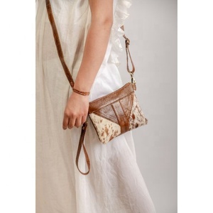 LW Real Cowhide Leather Wristlet Clutch Purse Pouch <b>Wallet</b> Brown Wristlet <b>Small</b> Pouch Stylish Western Patches <b>Wallets</b> - Product Image 3