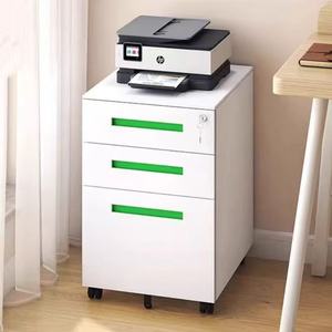 Top Vente Pas Cher Armoire Mobile Piédestal En Métal À 3 Tiroirs Avec Bord Rond - Product Image 5