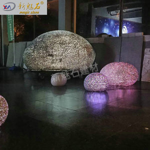 Nuevas Esculturas de Piedras Mágicas Luminosas de Hormigón, Bloques Huecos para Decoración Interior y Exterior XMS-TGSN - Product Image 1