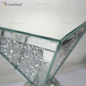Vxin WXF-151 <strong>square</strong> Top Mirror Decor Diamond Mirror <strong>Side</strong> <strong>Table</strong> Glass Mirrored <strong>Table</strong> - Product Image 4
