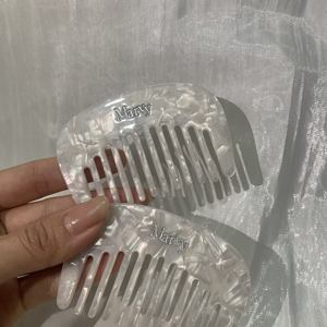 Kinling OEM Hot Selling Koreaanse INS Retro Textuur Acetaat Plaat Haarstyling Kam Mini Klein Simpele Franse Haarkam Vrouwelijk - Product Image 4