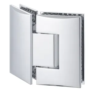 Doğru pozisyon dönen paslanmaz çelik 135 derece 8-12mm cam banyo duş kapısı menteşesi dekoratif kapaklı