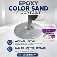 Peinture de sol en sable coloré époxy écologique, revêtement de sol sans joint pour projets résidentiels