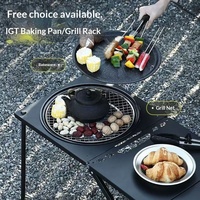 Mesa Táctica Plegable para Exteriores, Mesa de Camping Portátil Combinable IGT para Estufa, Barbacoa, Picnic y Viajes