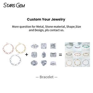 Starsgem-Bracelet de luxe en or blanc 18 carats unisexe de 0.6ct 2mm et 3.7mm avec diamants de laboratoire taillés en brillant - Product Image 5