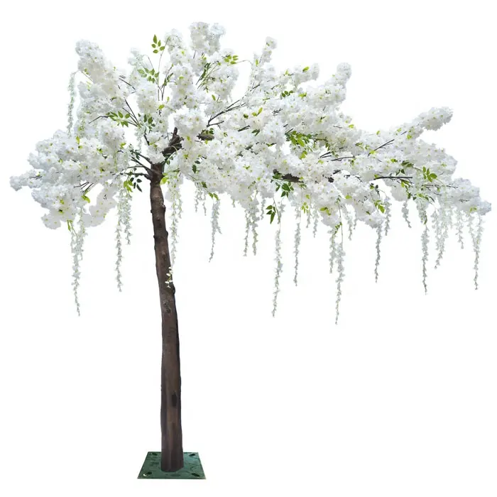 Grandes plantes artificielles de 3m de hauteur personnalisées grand arbre à fleurs de cerisier artificiel fleurs de cerisier japonais en plein air